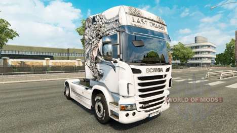 La piel de Último Dragón en el tractor Scania para Euro Truck Simulator 2