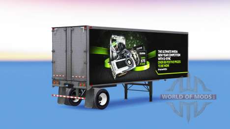 La piel NVidia GTX 980 Ti en el remolque para American Truck Simulator