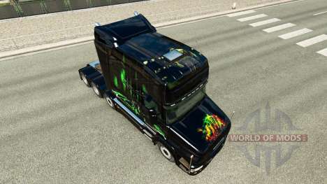 La piel de Monster Energy v2 para camión Scania  para Euro Truck Simulator 2