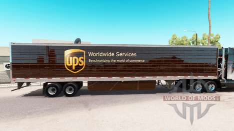 La piel UPS trailer extendido para American Truck Simulator