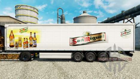 La piel de San Miguel para semi-remolques para Euro Truck Simulator 2