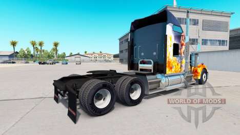 La piel de un Bombero en el camión Kenworth W900 para American Truck Simulator
