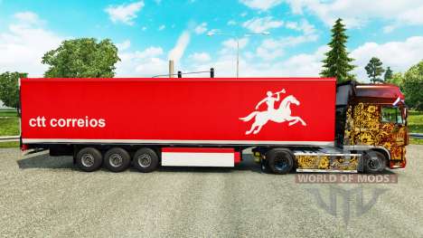 Skin CTT Correios de Portugal S. A en línea trai para Euro Truck Simulator 2