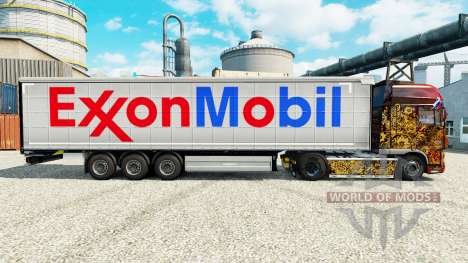 Exxon Mobil piel para remolques para Euro Truck Simulator 2