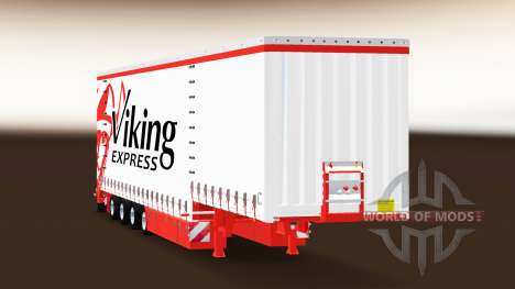 Cortina semirremolque Krone Viking Express para Euro Truck Simulator 2