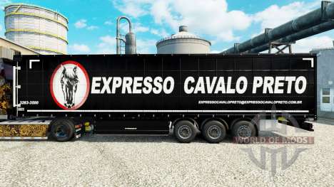 La piel Expresso Cavalo Preto, en la semi para Euro Truck Simulator 2