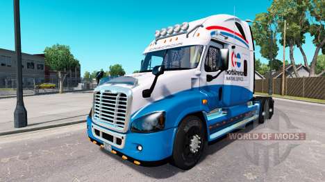 Скин de América del Norte на Freightliner Cascad para American Truck Simulator