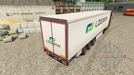 Logwin de la piel para remolques para Euro Truck Simulator 2