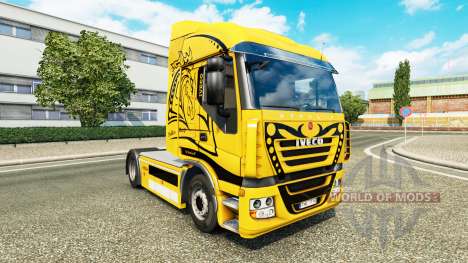 La piel de color Amarillo Diablo en el camión Iv para Euro Truck Simulator 2
