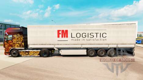 La piel de FM Logistic en la semi para Euro Truck Simulator 2