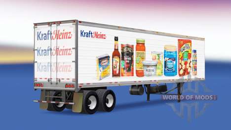 La piel de Kraft Heinz en el remolque para American Truck Simulator
