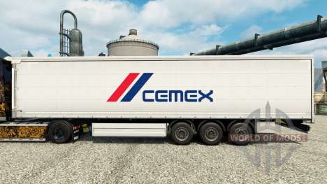 La piel de Cemex para remolques para Euro Truck Simulator 2