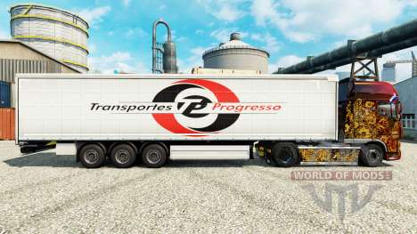 La piel de Transportes Progresso en semi para Euro Truck Simulator 2