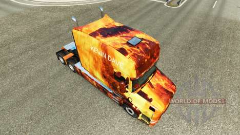 Las llamas de la piel para camión Scania T para Euro Truck Simulator 2