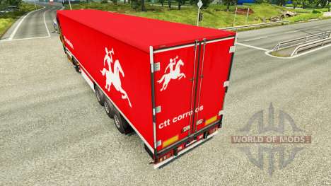 Skin CTT Correios de Portugal S. A en línea trai para Euro Truck Simulator 2