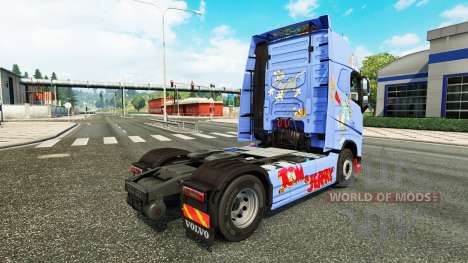 La piel de Tom Y Jerry para camiones Volvo para Euro Truck Simulator 2