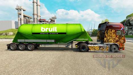 La piel Bruil cemento semi-remolque para Euro Truck Simulator 2