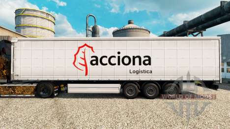 La piel de Acciona para remolques para Euro Truck Simulator 2
