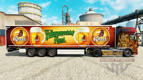 La piel Velkopopovicky Kozel para remolques para Euro Truck Simulator 2