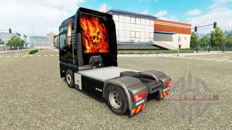 La piel del Cráneo sobre el fuego en un tractor  para Euro Truck Simulator 2