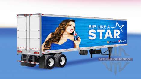 Pepsi piel para el remolque refrigerado para American Truck Simulator