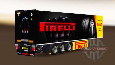 Semi-remolque frigorífico Chereau Pirelli para Euro Truck Simulator 2