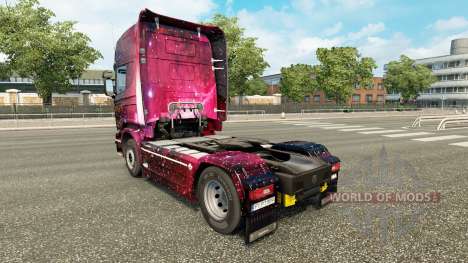 La piel Weltall en el tractor Scania para Euro Truck Simulator 2