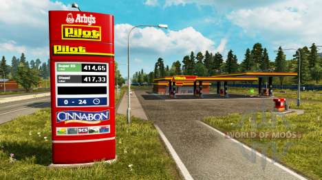 Nuevos colores para el gas de la estación de v0. para Euro Truck Simulator 2
