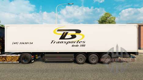 TB Transportes de la piel para remolques para Euro Truck Simulator 2