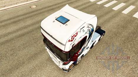 La piel Exclusivo en el tractor Scania para Euro Truck Simulator 2