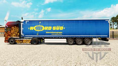 La piel NordSued en una cortina semi-remolque para Euro Truck Simulator 2