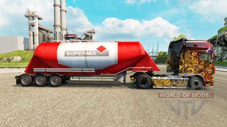 La piel Supermix de cemento semi-remolque para Euro Truck Simulator 2