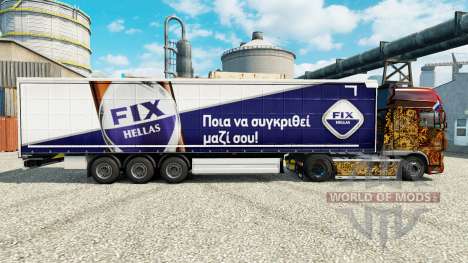 La piel de Revisión Hellas en semi para Euro Truck Simulator 2