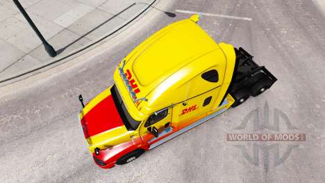 La piel de DHL para tractor Freightliner Cascadi para American Truck Simulator