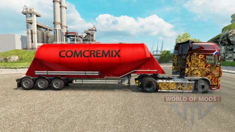 La piel Comcremix cemento semi-remolque para Euro Truck Simulator 2