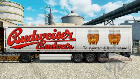 Budweiser pieles para remolques para Euro Truck Simulator 2