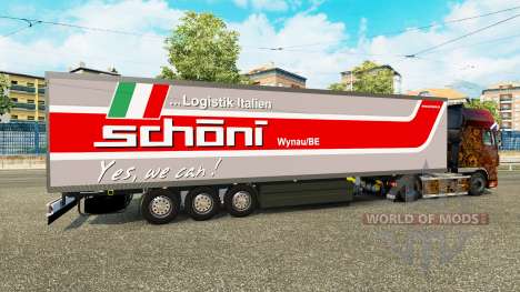 El semirremolque-el refrigerador Schoni Logístic para Euro Truck Simulator 2