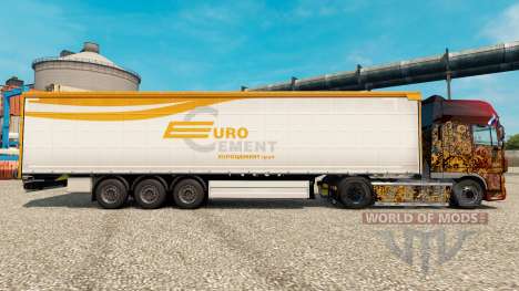 La piel EUROCEMENT para remolques para Euro Truck Simulator 2