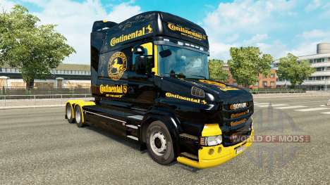 La piel Continental para camión Scania T para Euro Truck Simulator 2