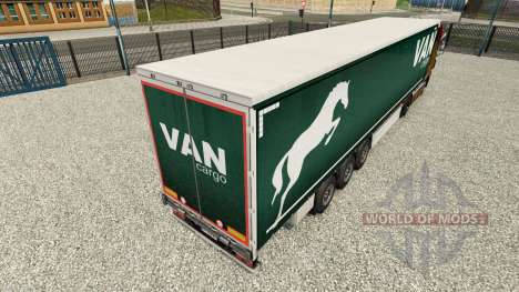 La piel en una cortina de Carga Van semi-trailer para Euro Truck Simulator 2