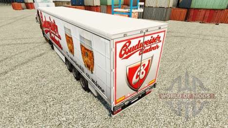 Budweiser pieles para remolques para Euro Truck Simulator 2