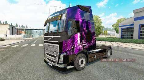 Púrpura de piel de Tigre para camiones Volvo para Euro Truck Simulator 2