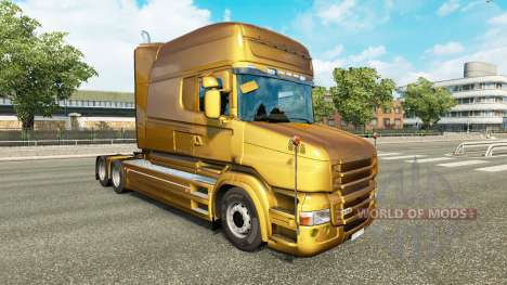 Metálico de la piel para Scania camión T para Euro Truck Simulator 2