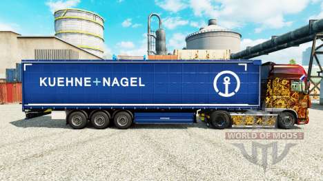 La piel Kuehne Nagel para semi-remolques para Euro Truck Simulator 2