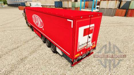 La piel Du Pont rojo para remolques para Euro Truck Simulator 2