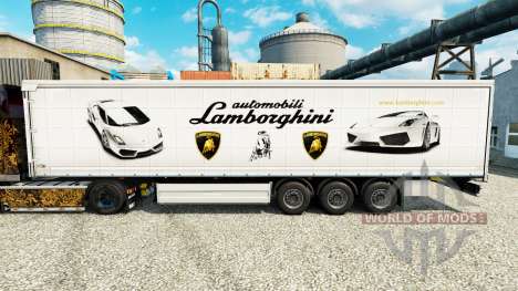 La piel Lamborghini semi-remolques para Euro Truck Simulator 2