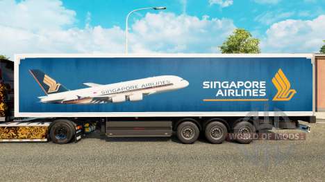 Singapore Airlines piel para remolques para Euro Truck Simulator 2