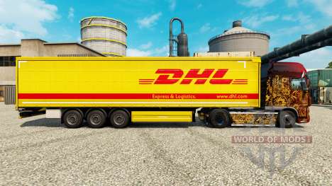 La piel de DHL para remolques para Euro Truck Simulator 2