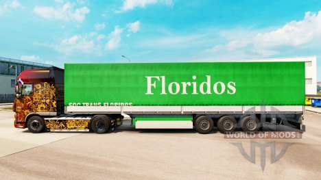 La piel Floridos para remolques para Euro Truck Simulator 2