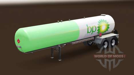 La piel de BP en un tanque de gas semi-remolque para American Truck Simulator